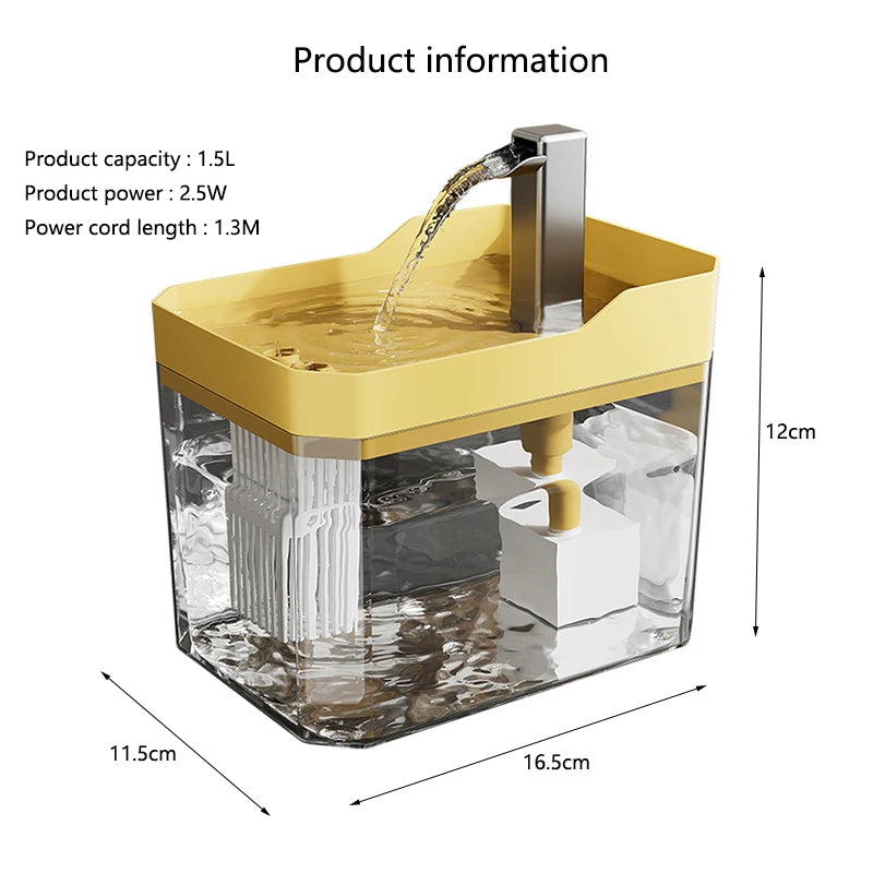 Hot transparent pet water dispenser plug-in automatic water drinker circulating and flowing out water smoothly pet water drinker